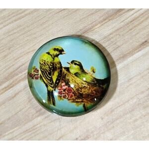 Yellow Birds Nest Snap Jewelry Charm 18mm 20mm Fits Ginger Snaps Noosa Bracelet